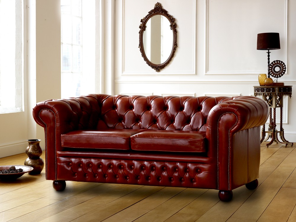 Claridge Leather Chesterfield Sofa | Living Room Sofas