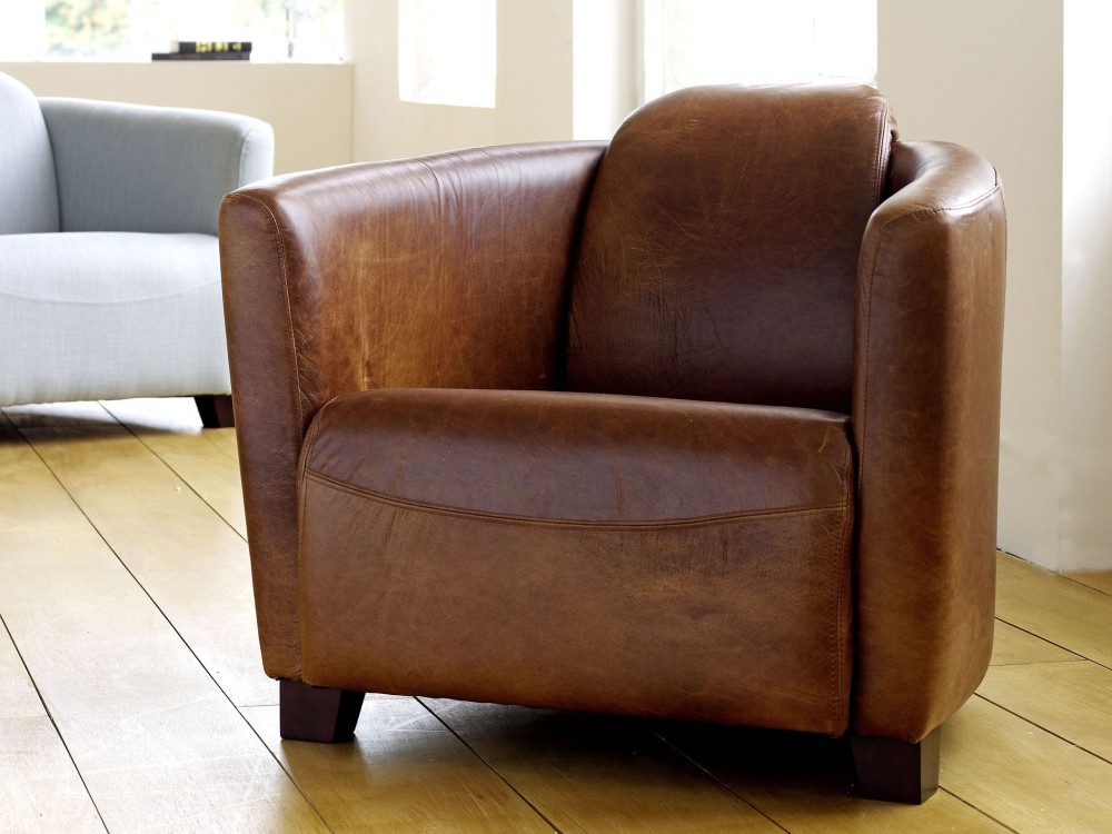 Hudson Leather Tub Chair