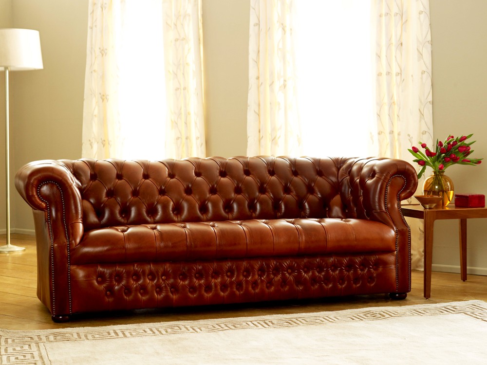 large leather chesterfield sofa