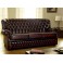 Monks Red Leather Chesterfield - Click to Zoom