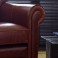 Lancaster English Leather Sofa Bed - Click to Zoom