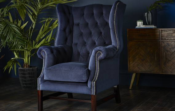 Manchester Vintage Fabric Fireside Armchair