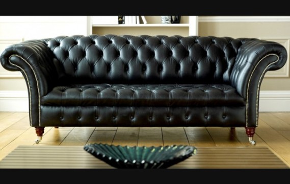 Balston Leather Chesterfield