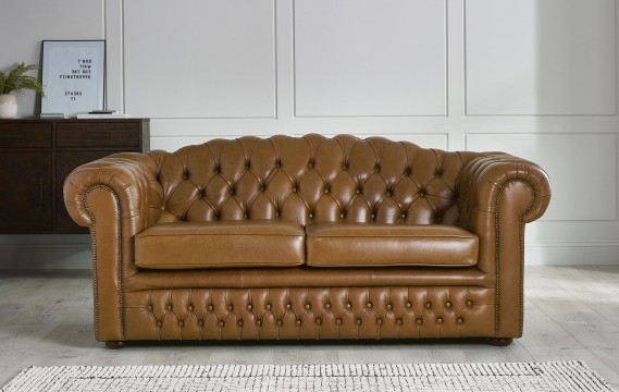 Oxley Classic Leather Chesterfield Sofa Bed