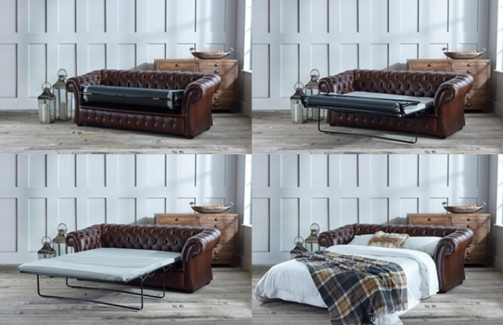 Claridge Leather Chesterfield Sofabed