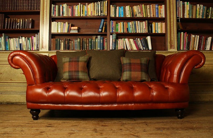 St Edmund Vintage Brown Leather Sofa