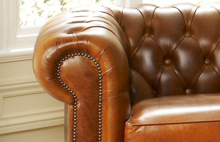 Heaton Leather Chesterfield Sofa