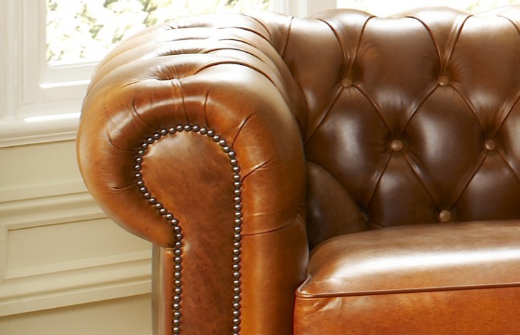 Heaton Leather Chesterfield Sofa