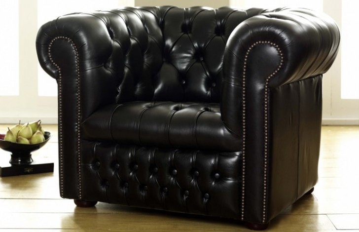 Ludlow Black Chesterfield Armchair