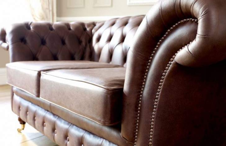 Blenheim Leather Chesterfield Sofa