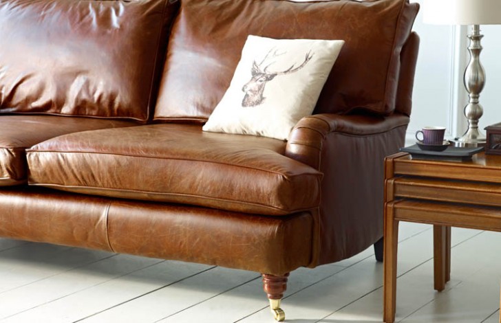 Downton Vintage Leather Sofa
