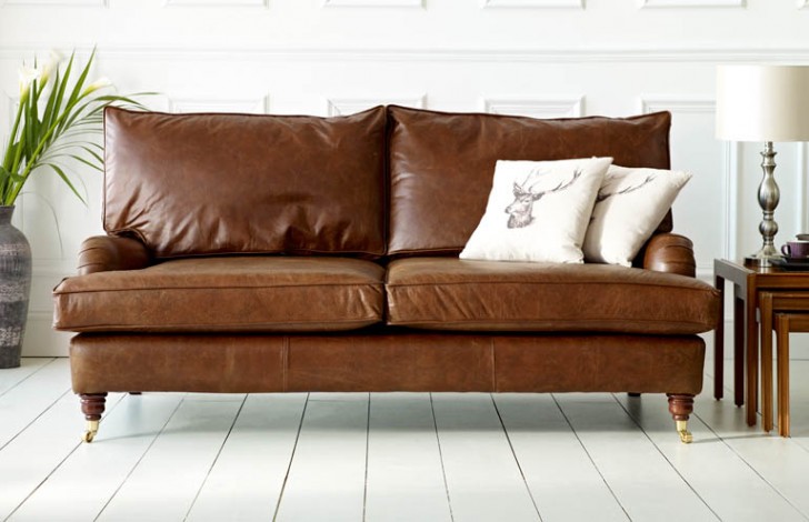 Downton Vintage Leather Sofa The, Retro Leather Couch