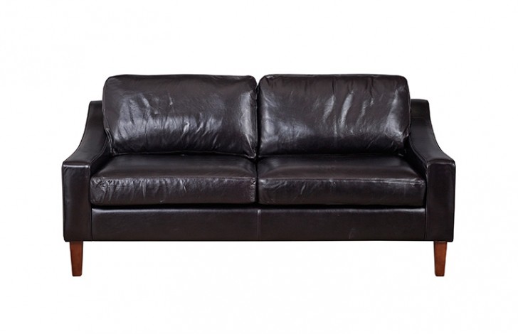 Bedford Black Leather Sofa