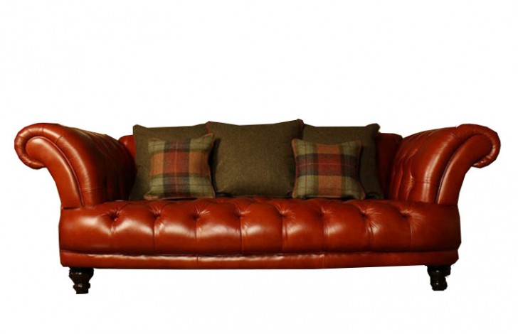 St Edmund Vintage Brown Leather Sofa