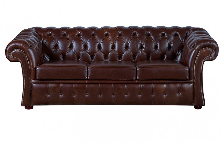 Gladbury Traditional Leather Sofa | Chesterfield Company