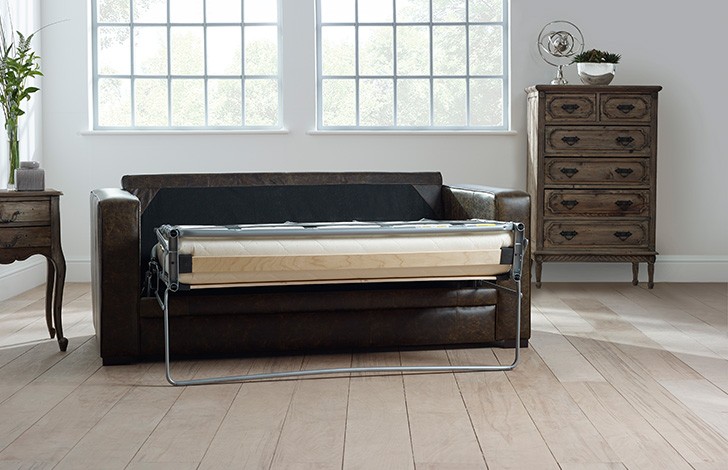 Shaftesbury Distressed Leather Sofa Bed