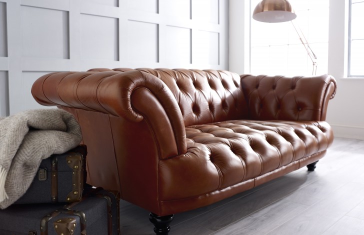 St Edmund Vintage Leather Sofa