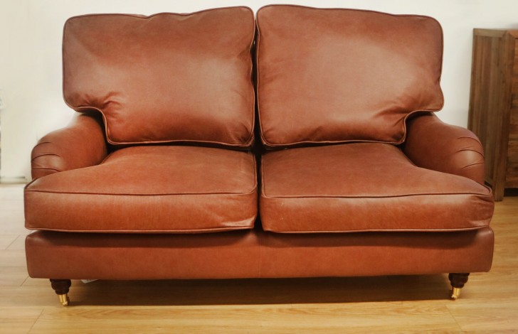 Downton Vintage Leather Sofa - 2 Seater - New England