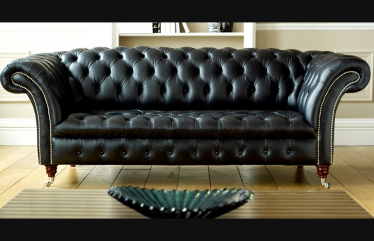 Black chesterfield sales sofa for sale