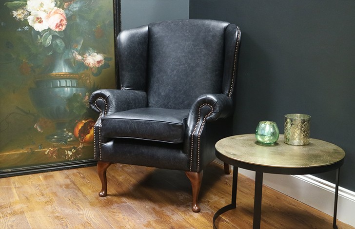 Douglas Leather Wing Chair