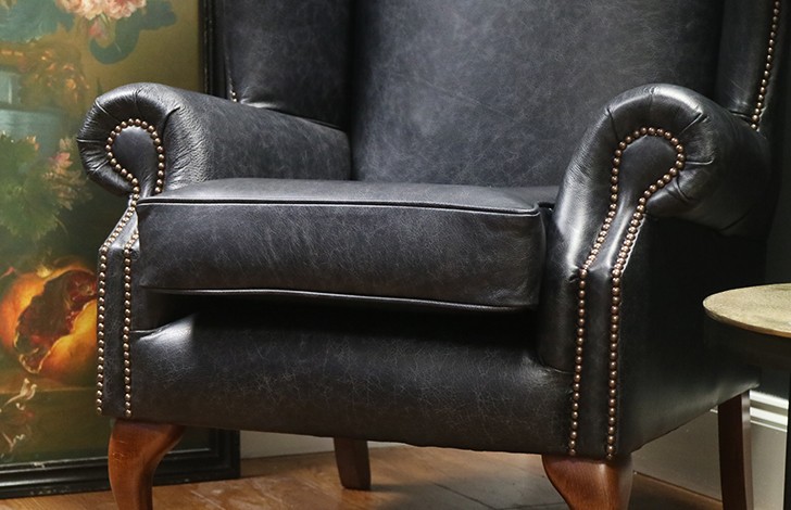 Douglas Leather Wing Chair