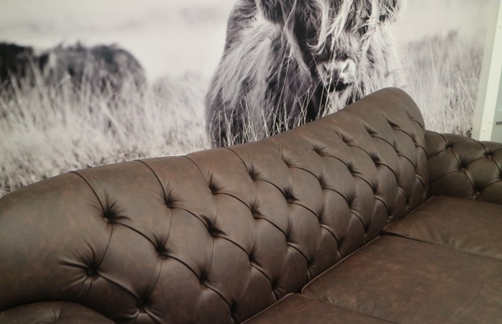 Nubuck leather top sofa for sale