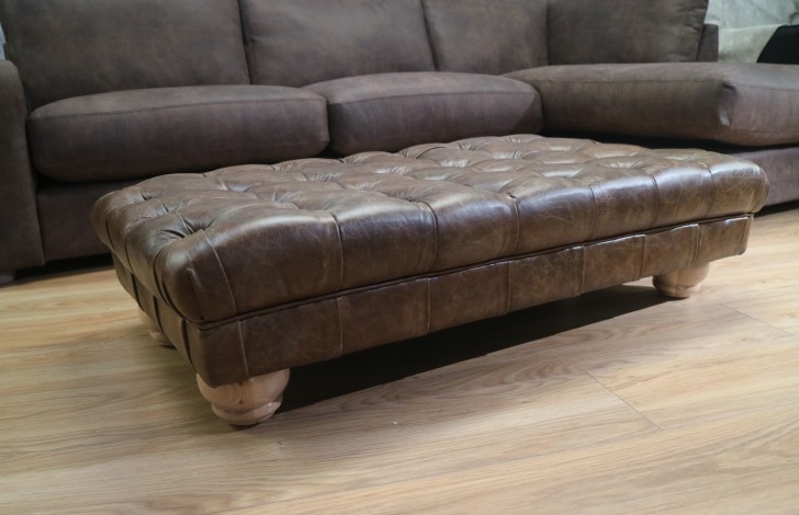 Arundel Vintage Footstool - Arundel Vintage Stool - Cognac