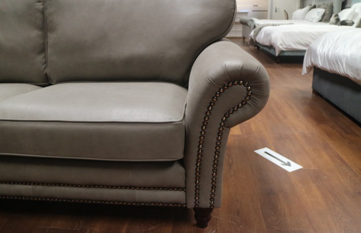 Canterbury Leather Sofa - 3 Seater - Elephant (Grey)