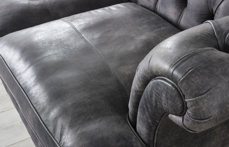 St Edwin Modern Chesterfield Leather Sofa