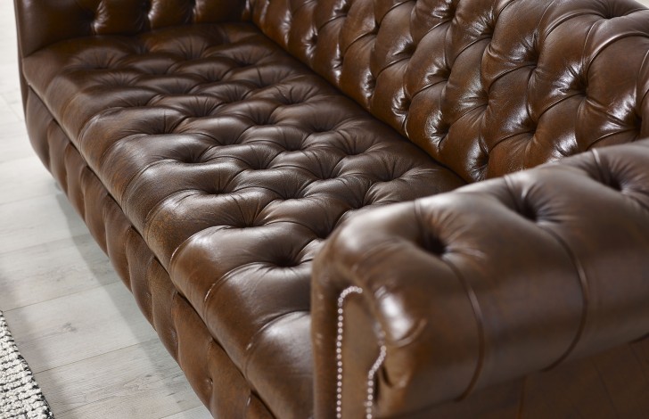 Woodford Vintage Leather Chesterfield