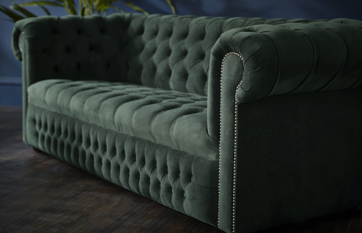 Ludlow Compact Fabric Chesterfield Sofa