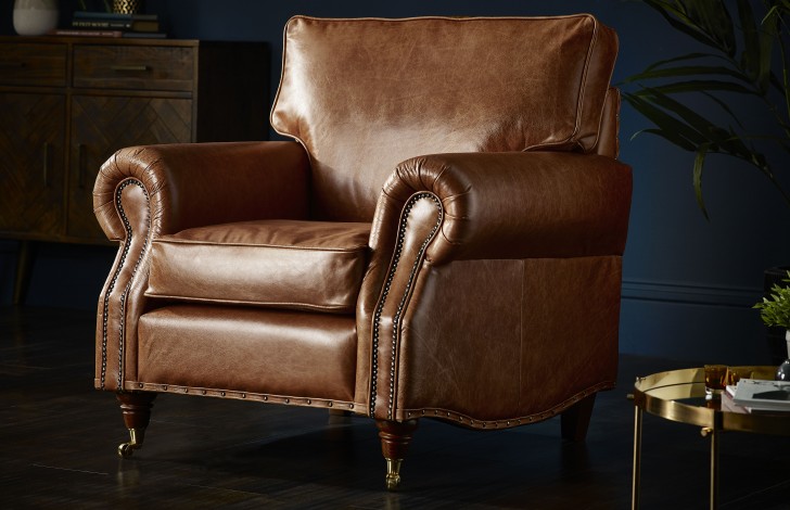 The Chesterfield Company Berkeley Vintage Leather Chair Chair Vintage Truffle 60274
