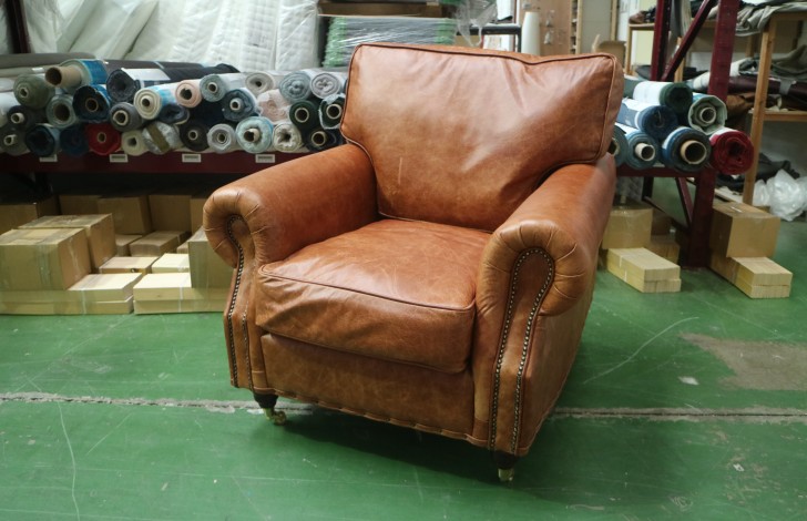 Berkeley Vintage Leather Chair - Santa Fe Spice