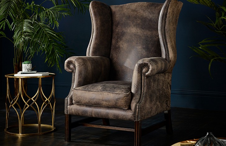 Didsbury Vintage Leather Fireside Armchair