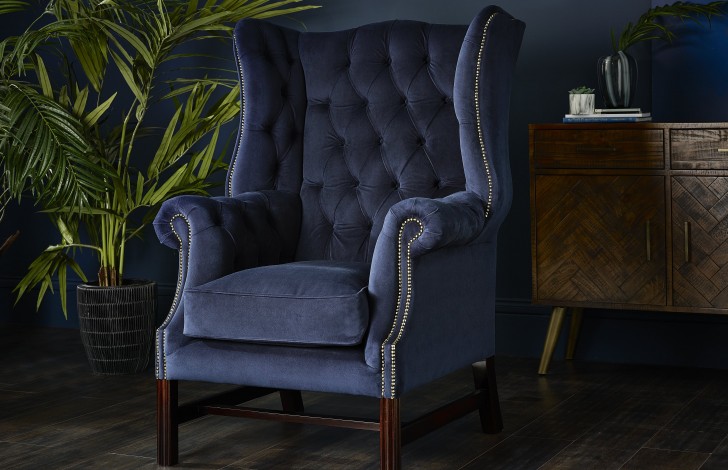 Manchester Vintage Fabric Fireside Armchair