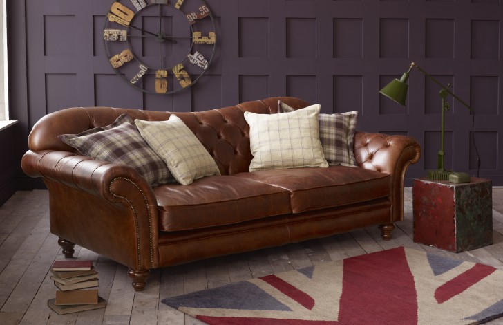 Arundel Vintage Brown Leather Sofa