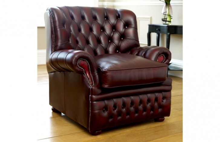 Monks Leather Chesterfield - Chair - Hazel