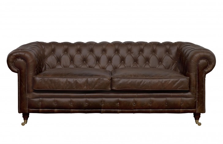 Ascot Vintage Leather Chesterfield - 4 Seater - Vele Huxley
