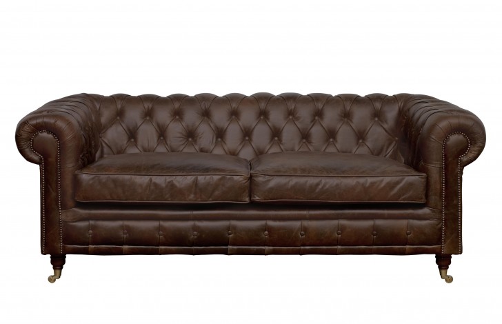 Ascot Vintage Leather Chesterfield - 4 Seater - Vele Huxley