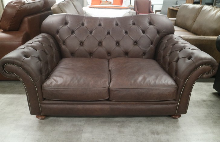 Arundel Vintage Brown Leather Sofa - 2 Seater - Apache Roast