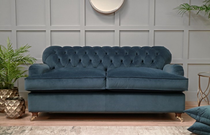 Harris Vintage Fabric Chesterfield Sofa bed