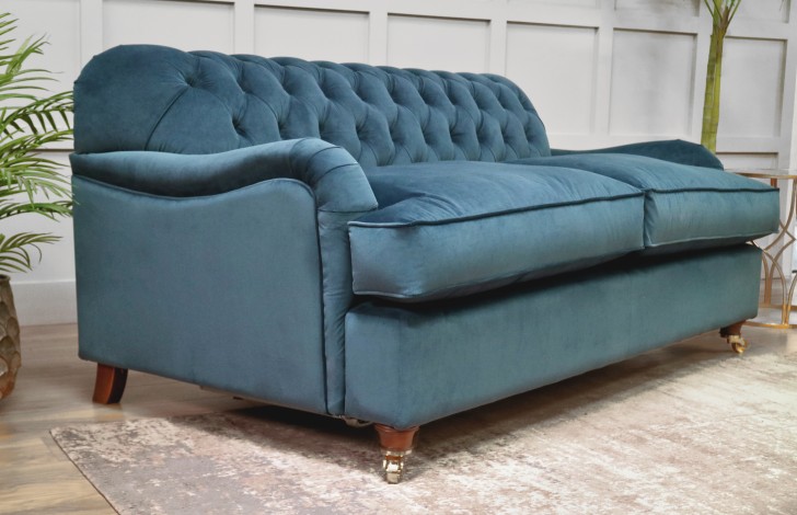 Harris Vintage Fabric Chesterfield Sofa