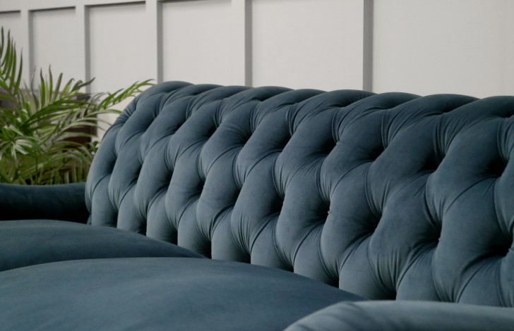 Harris Vintage Fabric Chesterfield Sofa