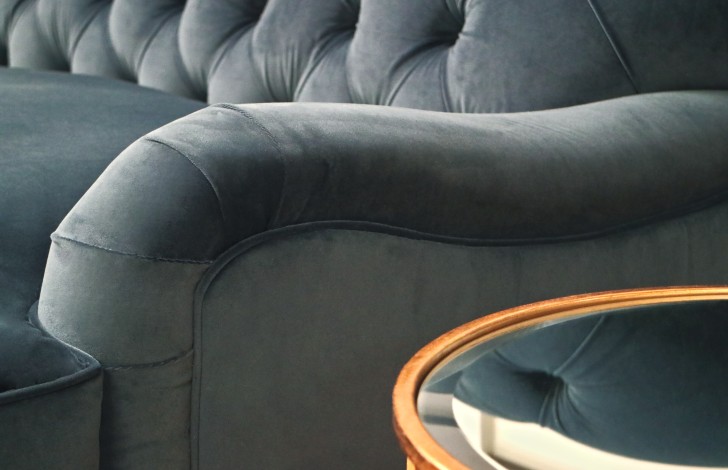 Harris Vintage Fabric Chesterfield Sofa