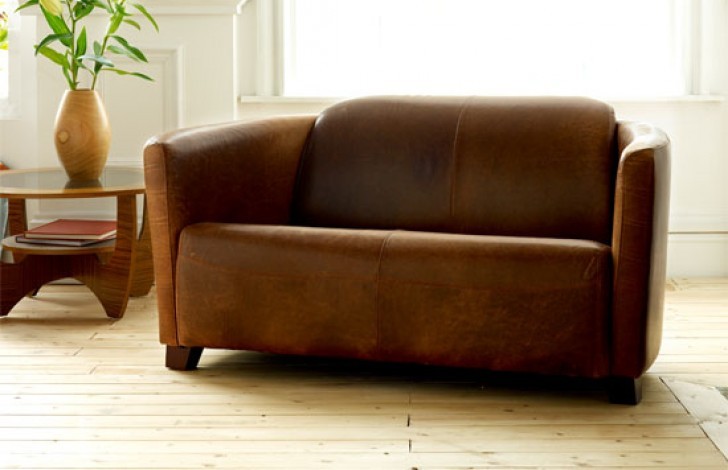 Hudson Leather Tub Chair - Hudson 2str Tub Chair - Vintage Cognac
