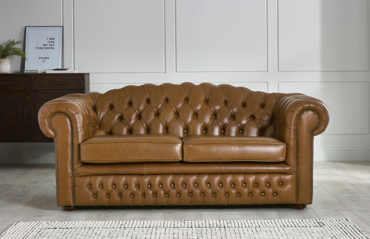 Oxley Classic Leather Chesterfield Sofa Bed