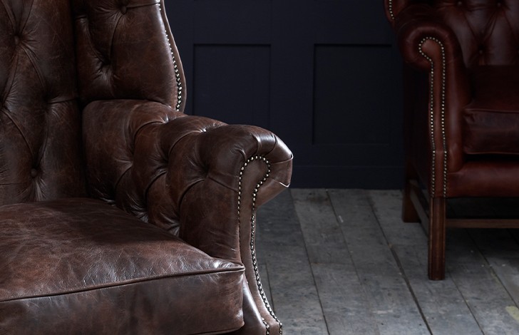 Manchester Vintage Leather Fireside Armchair