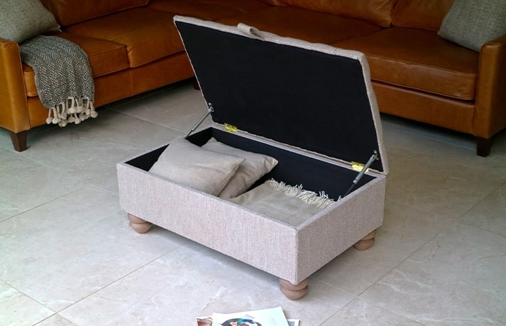 St Edmund Vintage Fabric Footstool
