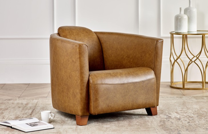 Hudson Leather Tub Chair