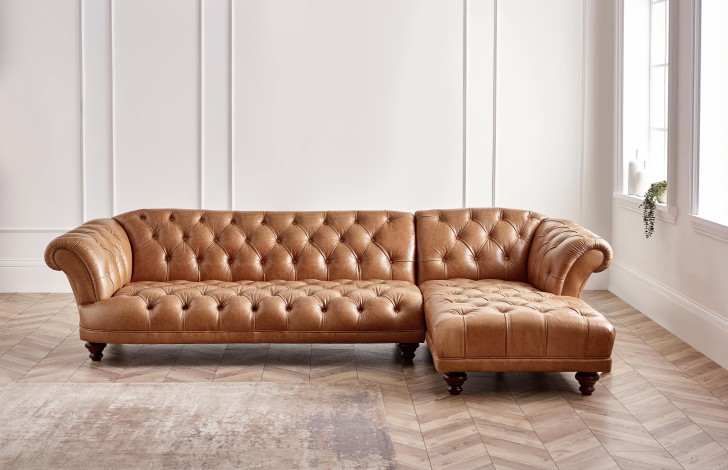 Lyme Chesterfield Chaise Sofa Right Hand Facing